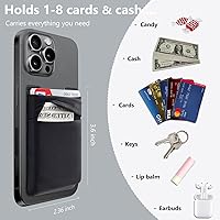 Vista 7 de Hoblaze Funda elástica para tarjetas de crédito, con bolsillo para tarjetas de crédito, funda adhesiva 3M, compatible con teléfonos inteligentes