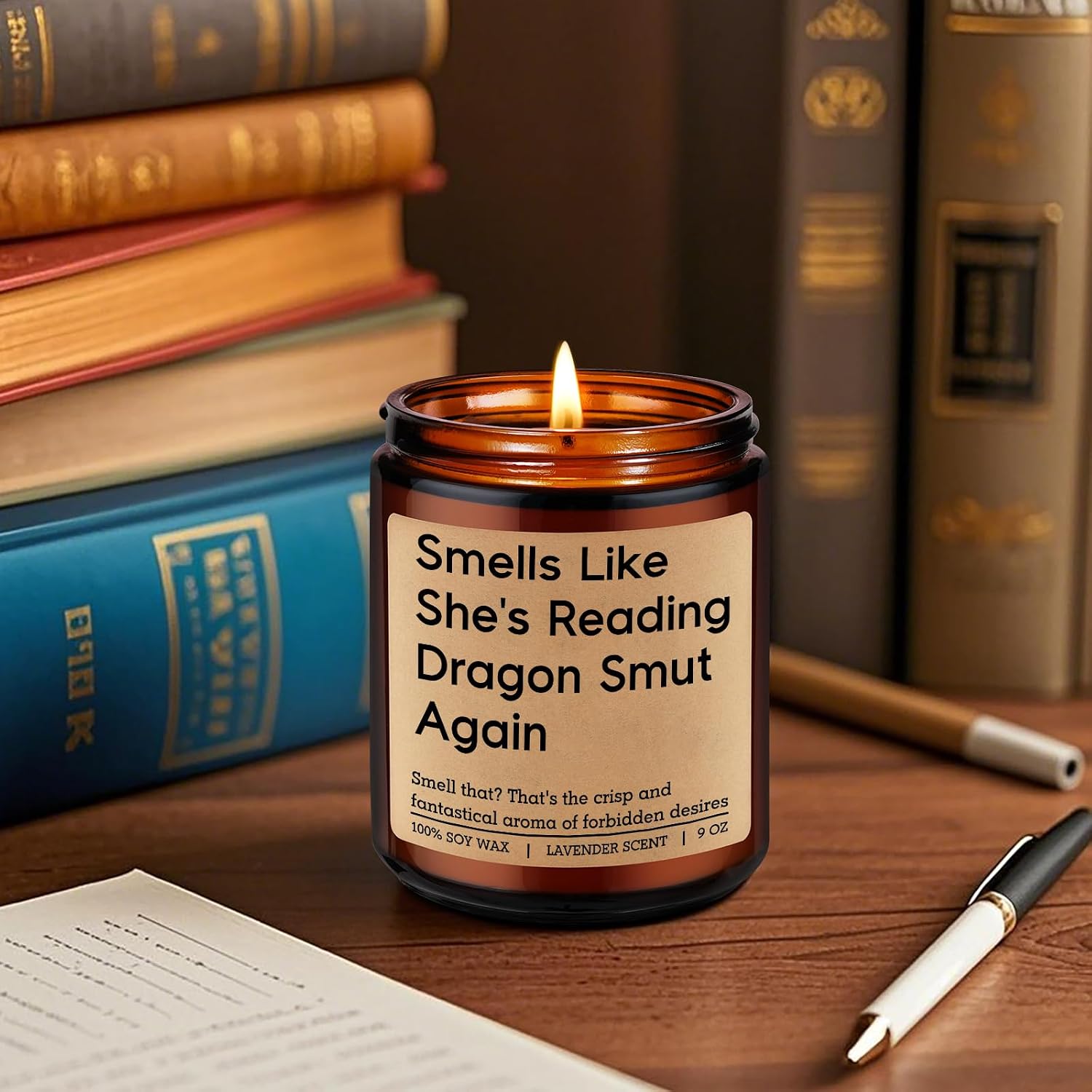GSPY Romantasy Book Candle, Fantasy Reader Gifts, Dragon Gifts for Women
