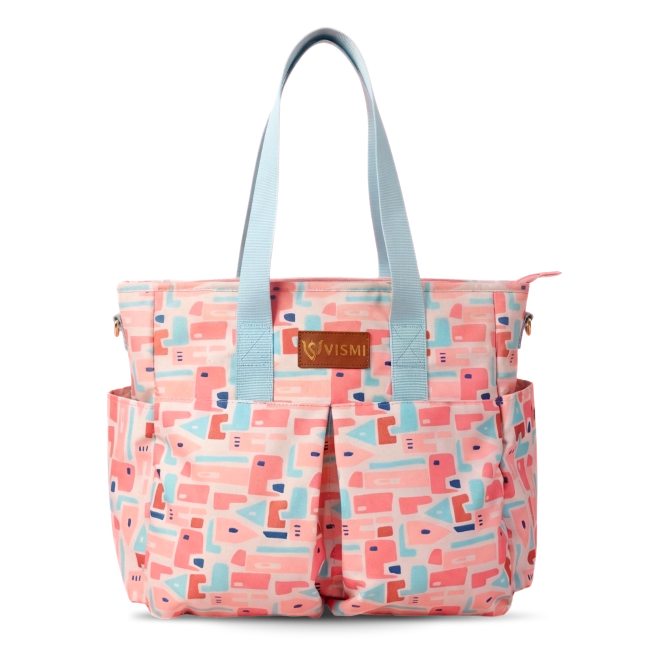 VISMIINTREND Diaper Tote Bags for Mother | Materinity Travel Handbags | Multi Pockets Water Resistant Diaper Bags | Hospital Messenger Bags for New Mom | Gift for New Born Baby & Girl-picture-38