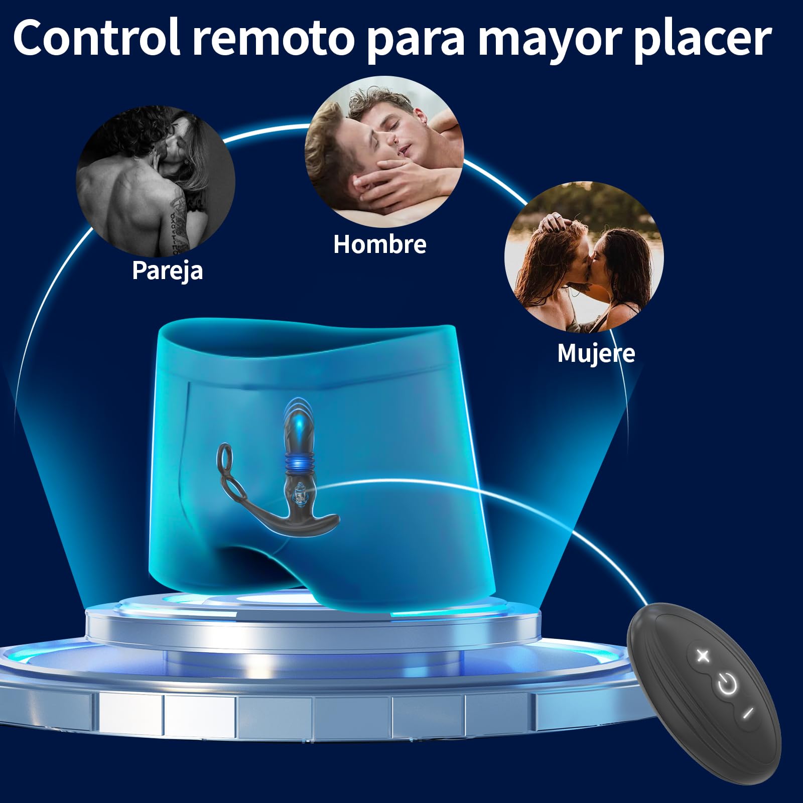 Estimulador Prostata Juguetes Sexuales Hombre con Plug Anal Anillo Vibrador Mando Distancia Consoladores.. Para Hombre con Vibración App Cock Ring Vibradorador Dildo Anal 9 Modo Telescópicos Vibración
