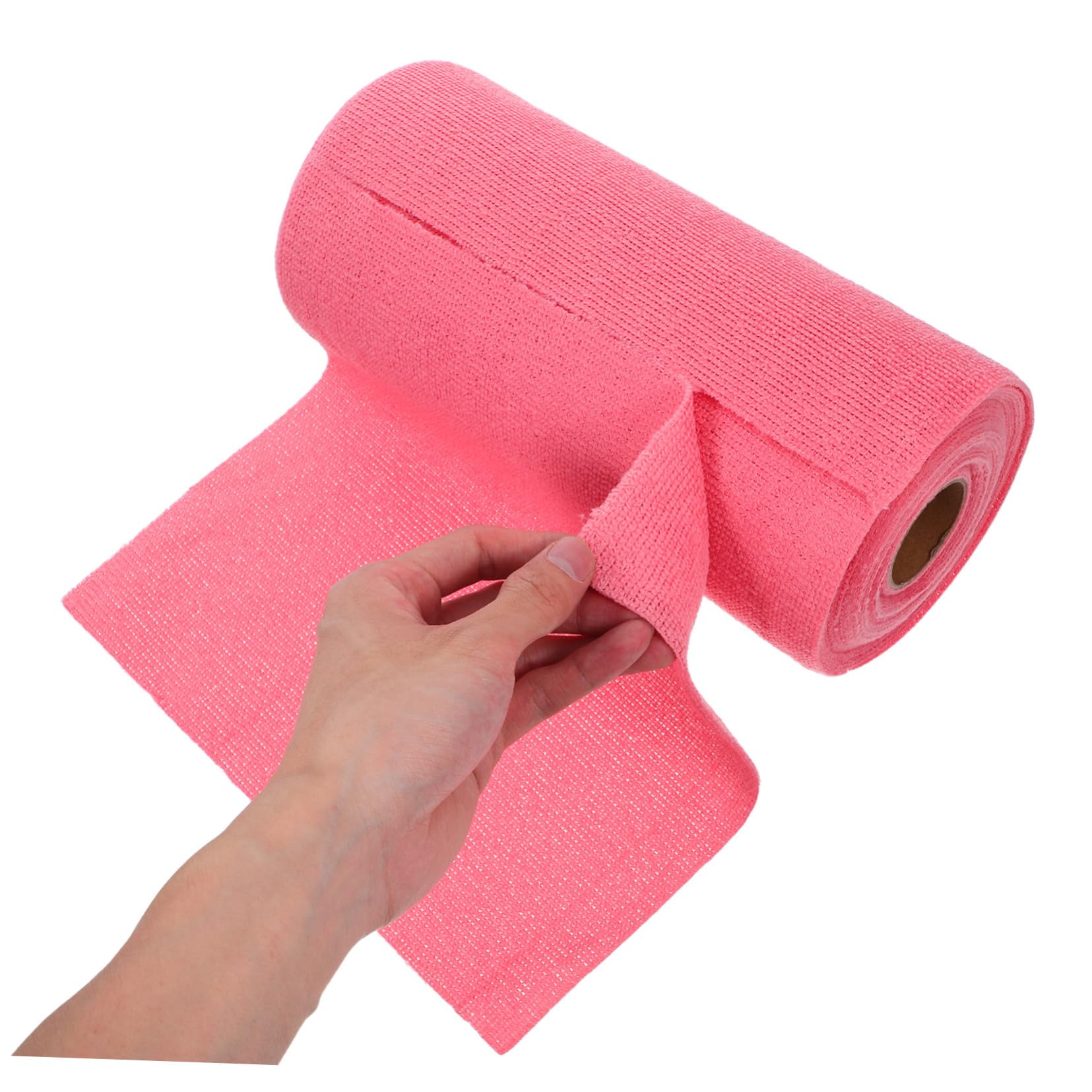 Mikrofaserhandtuchrolle 25cm Saugfähig und Strapazierfähig Abreißbar Wiederverwendbar für Haushalt und Küche Rosa Putzlappen