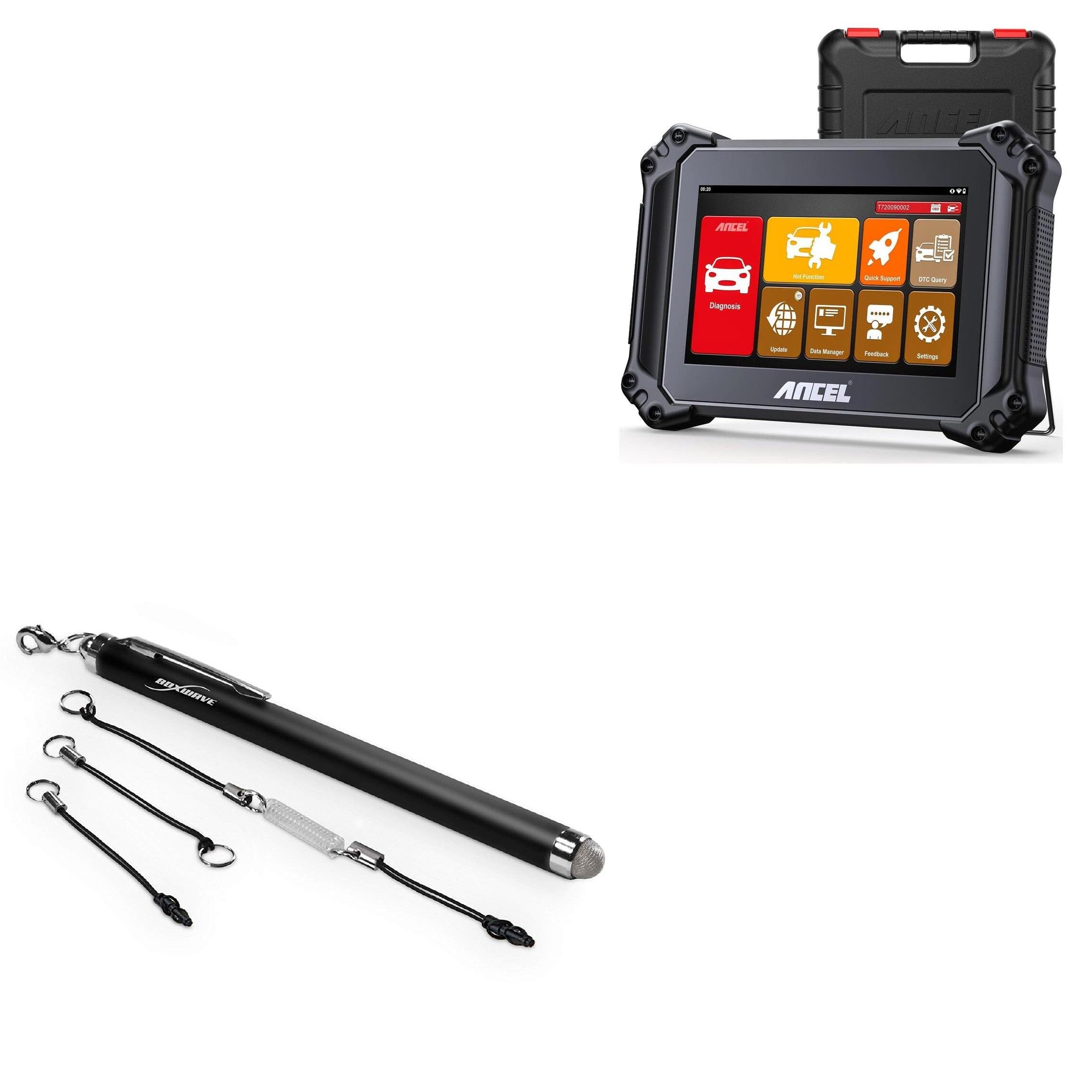 BoxWave Stylus Pen Compatible with Ancel V6 PRO+ (8 in) - EverTouch Capacitive Stylus, Fiber Tip Capacitive Stylus Pen - Jet Black