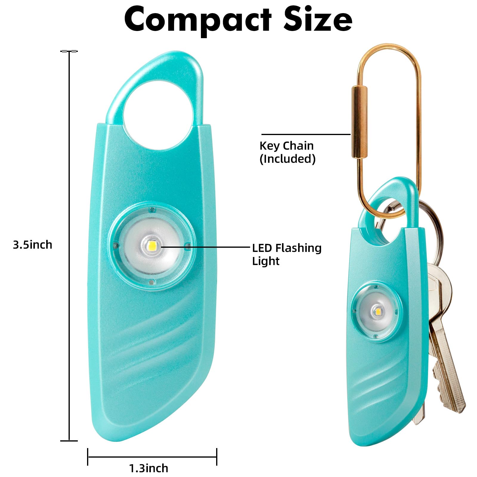 Fuers Personal Alarms for Women 2Pcs Safety Keychain Personal Alarm with 140dB Loud Security Siren with Strobe Light - Image 3