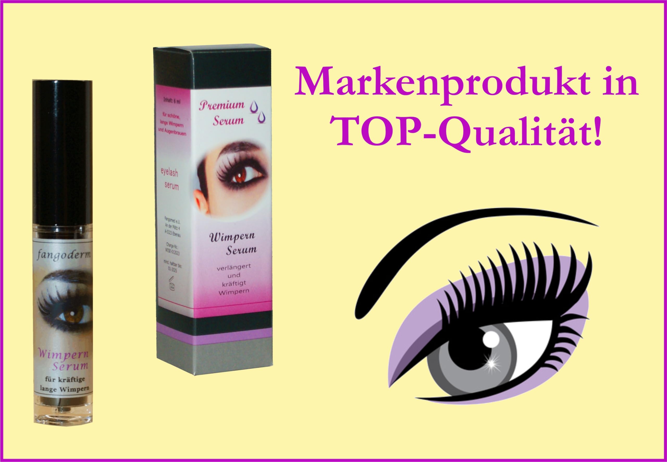 Wimpernserum - Wimpernverlängerung; (2x 6 ml) - Schwarz