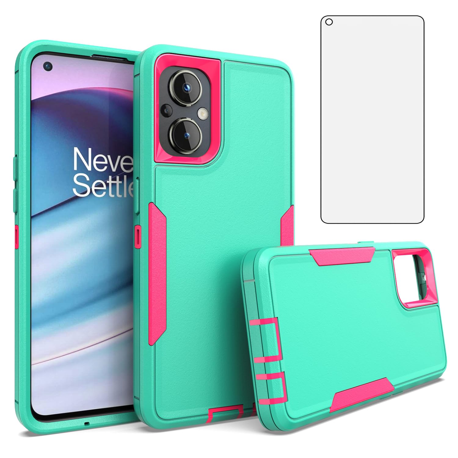 Asuwish Funda Para OnePlus Nord 2 5G Con Cristal Templado