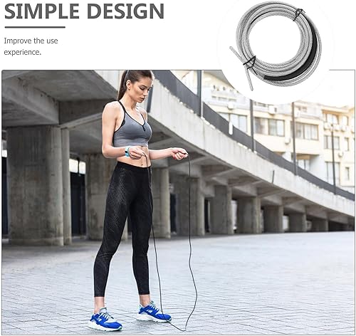 Miniatura 3 de Weighted Speed Jump Rope Replacement Cable for Fitness Training Wear-resistant Skipping Rope Part for Adults Adjustable Heavy Steel Wire for Agility