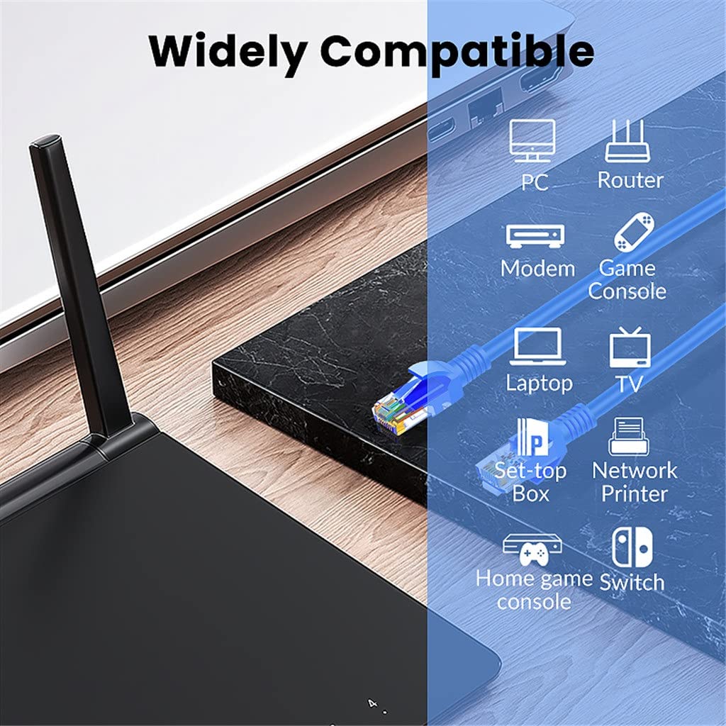 Ethernet Cable LAN UTP RJ45 Network Patch 10m PS PC Internet Modem Laptop Router