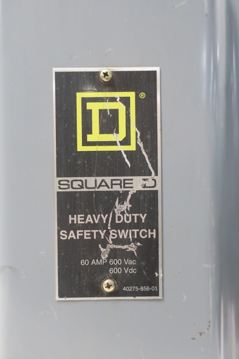 SQUARE D HU362 Non-FUSIBLE Disconnect Switch 60A AMP 3P 600V-AC D593368