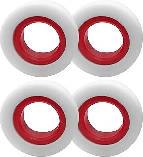 4Pack ShareGoo 1.9 inches Tire Foam Dual Stage Rubber Inner & Foam Inserts Outer Foam Firm for 114-120mm Tire Compatible with Axial SCX10 90046 Traxxas TRX4 Crawler Wheel (Red)