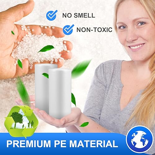 Miniatura 5 de Charmount Bolsas de basura pequeñas de 4 galones, mini bolsas de basura fuertes para baño, cocina, dormitorio, sin perfume, 80 unidades,