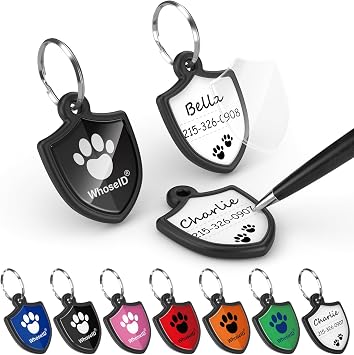 [Pack of 2] Dog Tags Personalized for Pets - Writeable Cat & Dog Name Tag | No waiting days for laser engraving, Info updateable, Dog ID Tags - Custom Dog Tags & Name Tag for Dog Collar