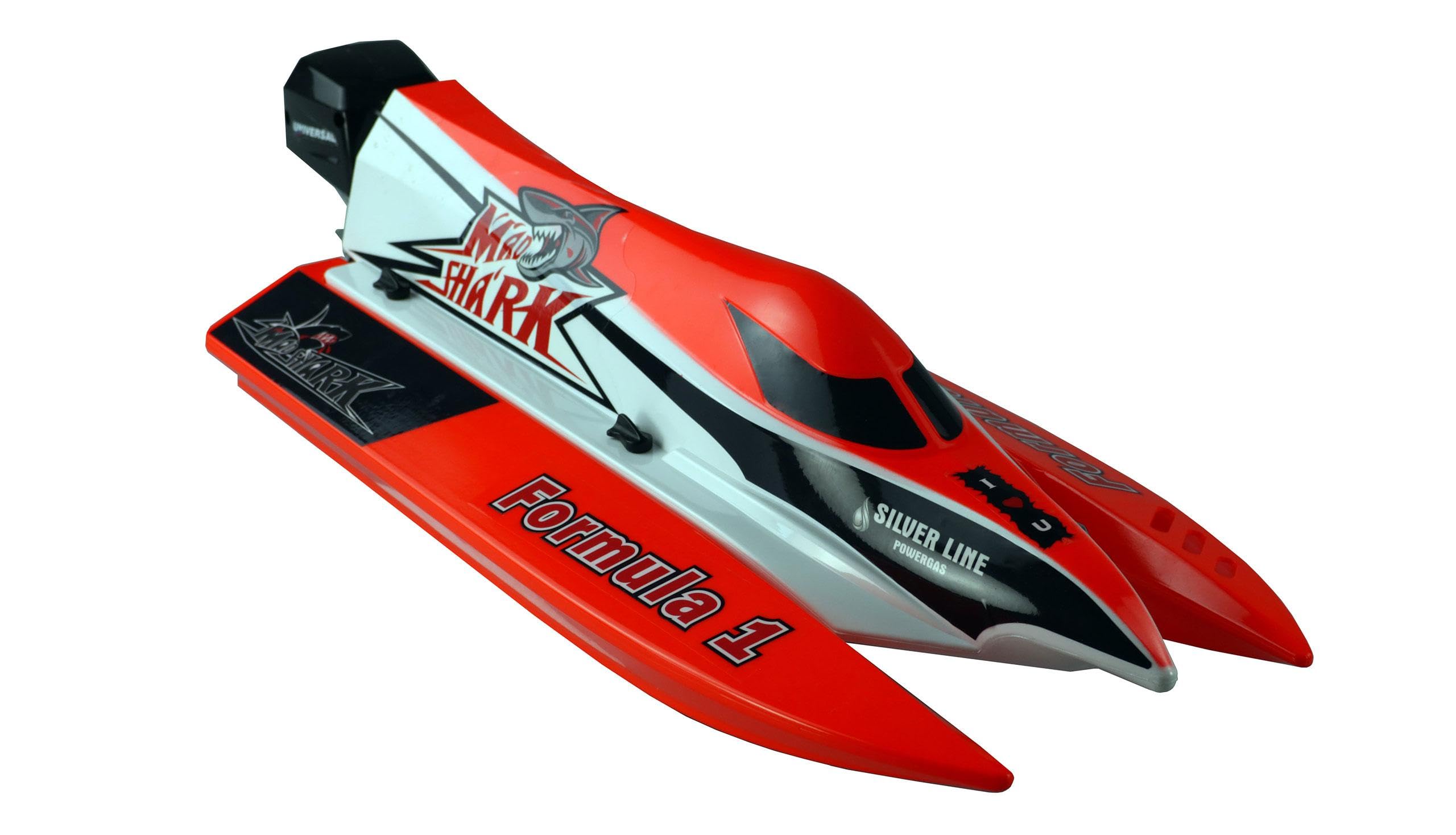 Amewi F1 Mad Shark V2 RC Einsteiger Motorboot RTR 430mm, Weiß-schwarz