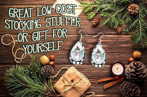 Miniatura 65 de Adorable Snoman Dangle Earrings Set Lightweigh Christmas Winter Jewelry Jewelry Earings Double Sided Print