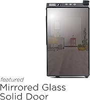 Vista 2 de BLACK+DECKER Enfriador de vino 8 botellas, refrigerador de vino termoeléctrico con espejo frontal, refrigerador de vino independiente y pantalla
