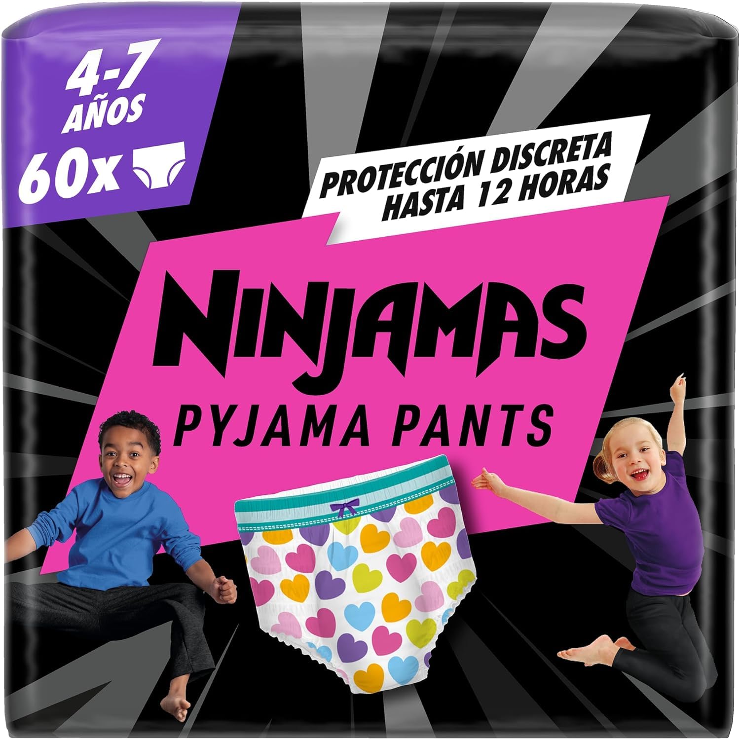 Primer plano de la cintura elástica 360° y el diseño discreto de los pañales Dodot Ninjamas.
