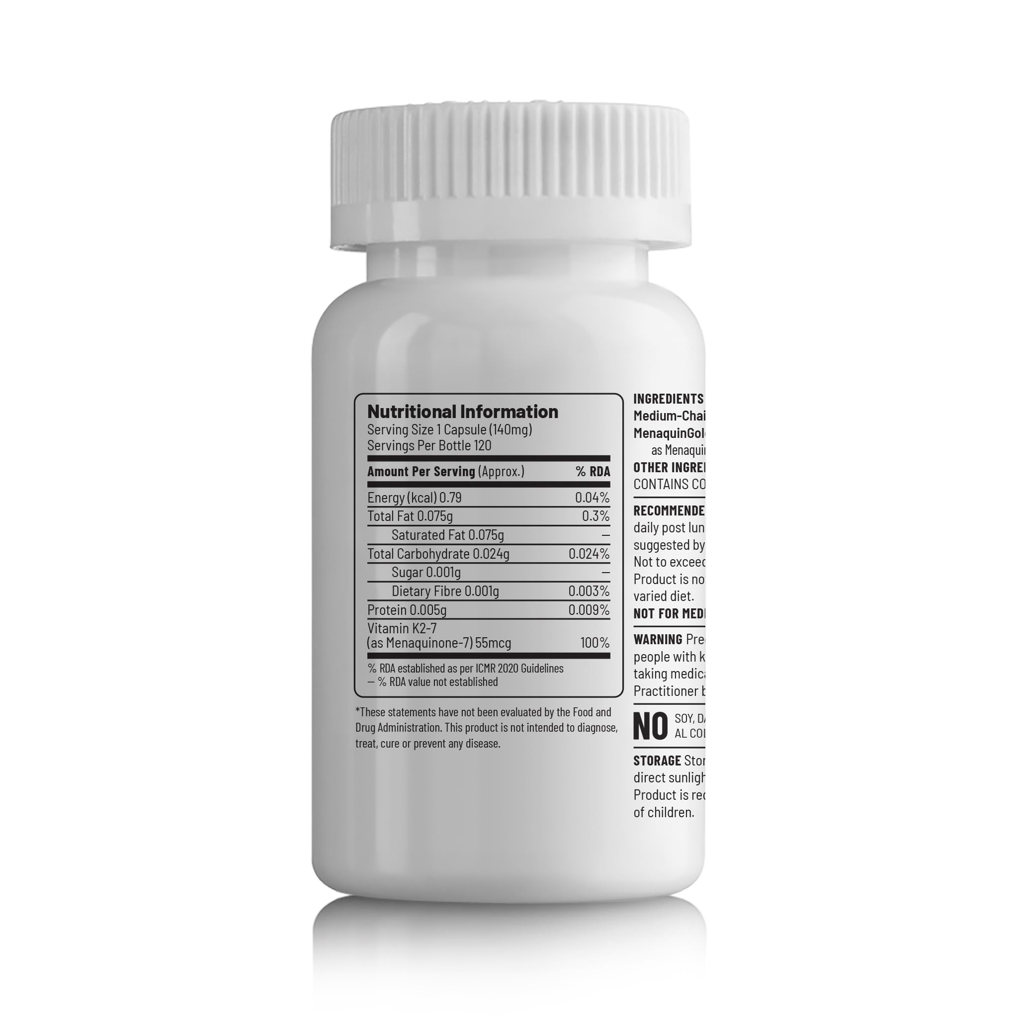Unived Vitamin K2-7 (MenaquinGold) 55mcg, Plant-Based Vitamin MK-7, For Optimal Calcium Absorption, Heart & Bone Health 1