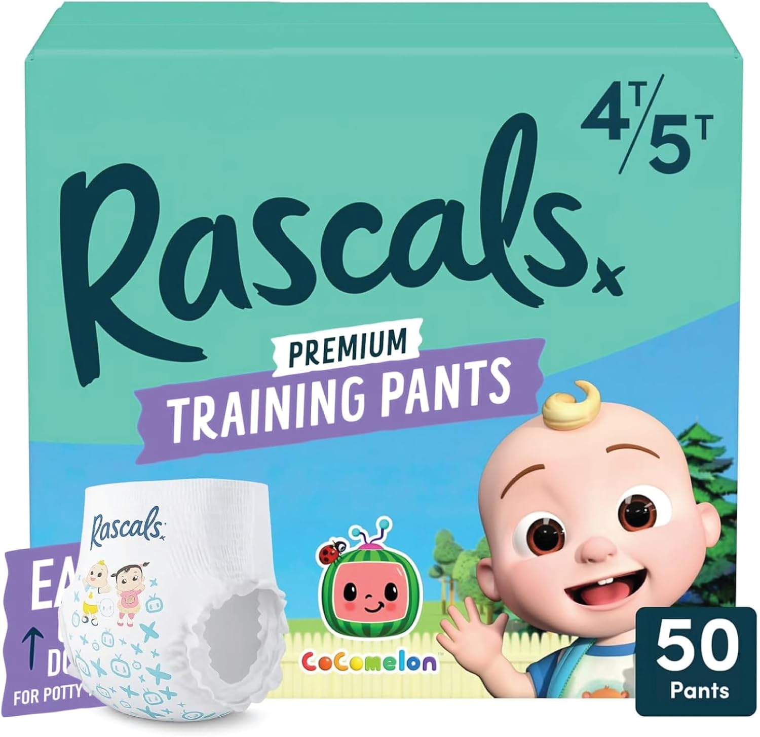 Rascal + Friends Super Absorbent Potty Training Pants 4T-5T, 50 Count