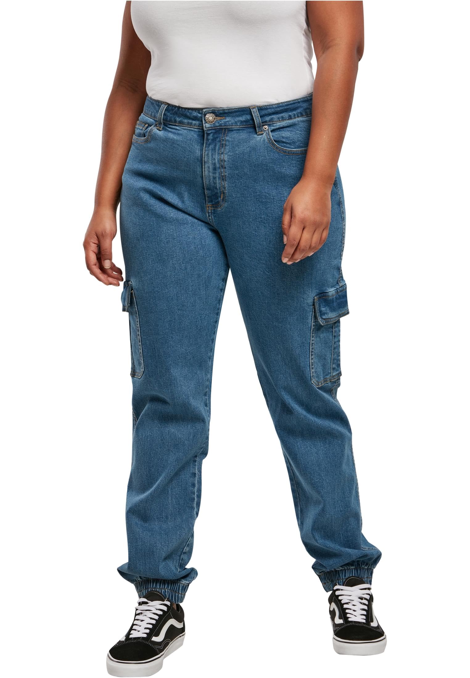 Urban Classics Damen Ladies Organic Stretch Denim Cargo Pants