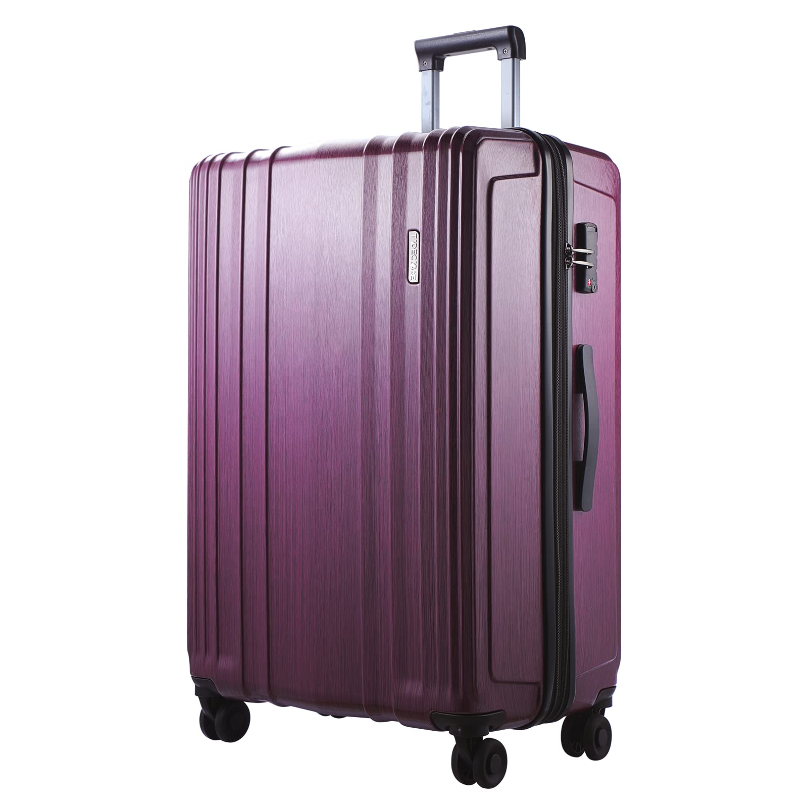 TydeCkare28 Inch Hardside Expandable Luggage, Checked Large Luggage with TSA Lock & Spinner Silent Wheels, Lightweight ABS+PC Hardshell Suitcase