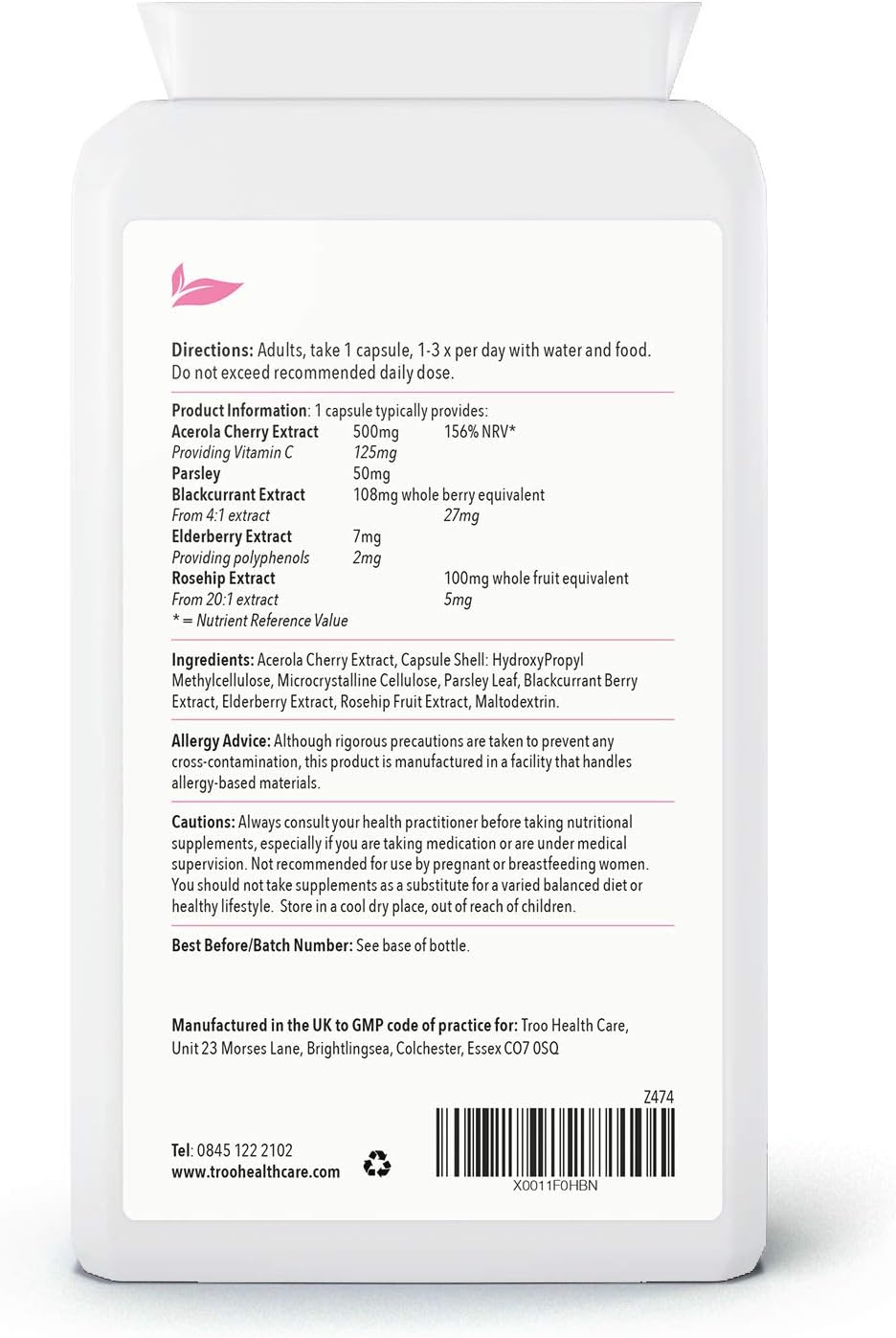 Troo Health Care Vitamin C Cherish 120 Capsules - Image 3