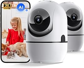 Indoor Security Camera, Indoor Camera for Home Security, WiFi Home Camera with 360° Pan Tilt, AI Motion Detection, Two-Way Audio, Night Vision for Baby, Pet, Elderly Monitoring