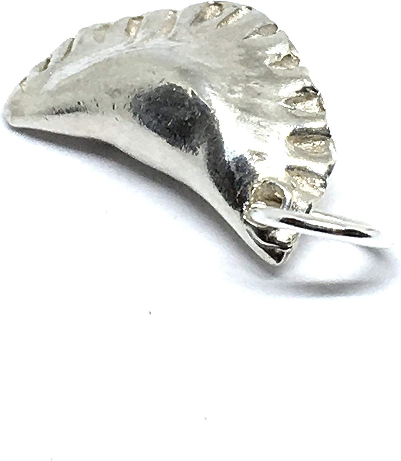 Pierogi Charm in Solid Sterling Silver