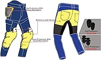 Vista 6 de Fashio - Pantalones de mezclilla para mujer con protección para piernas y cadera