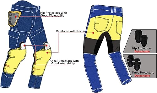 Miniatura 6 de Fashio - Pantalones de mezclilla para mujer con protección para piernas y cadera