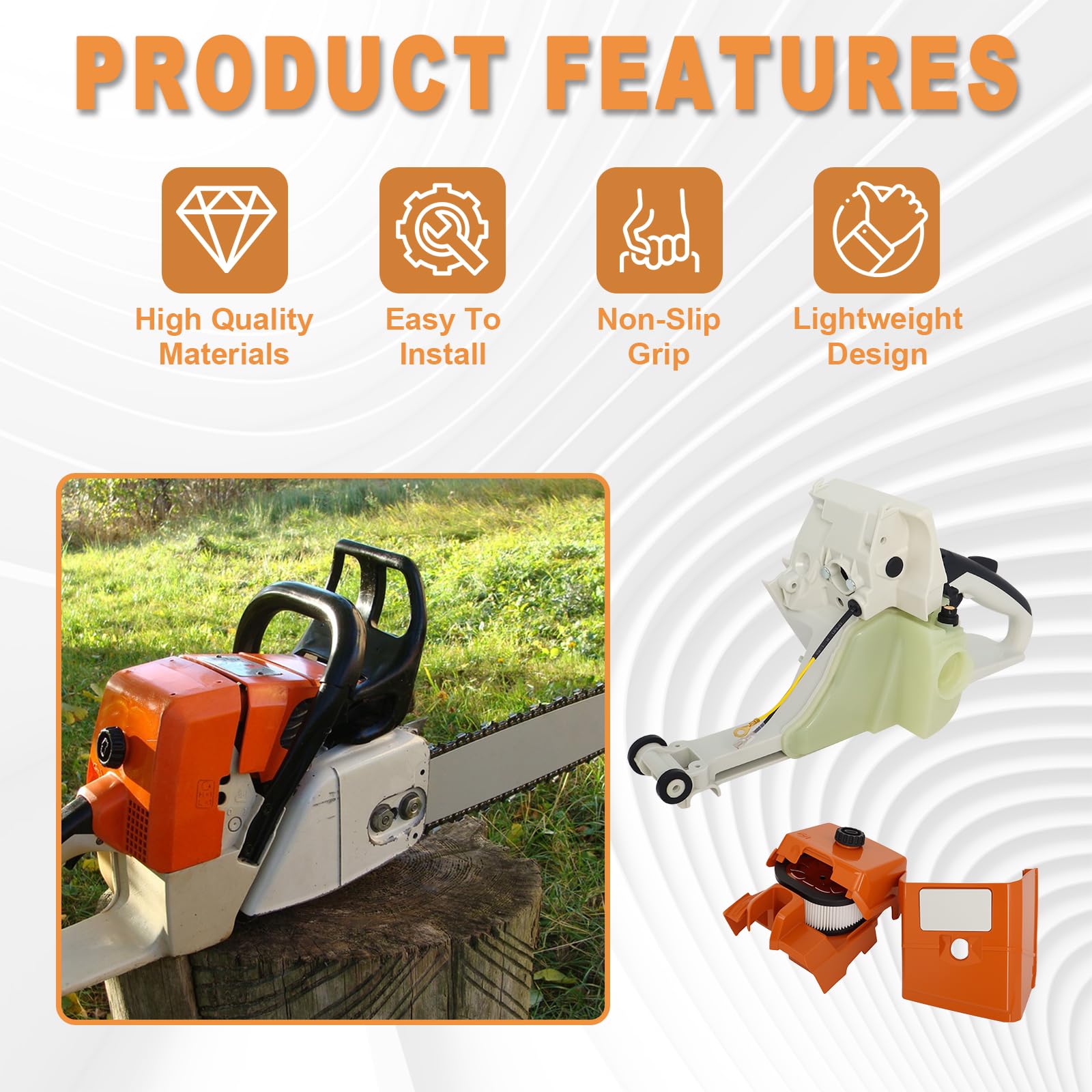Podoy Gas-Tank-Tune-Up-Set Für Stihl 044/MS440 – Mit Luftfilter & Abdeckung
