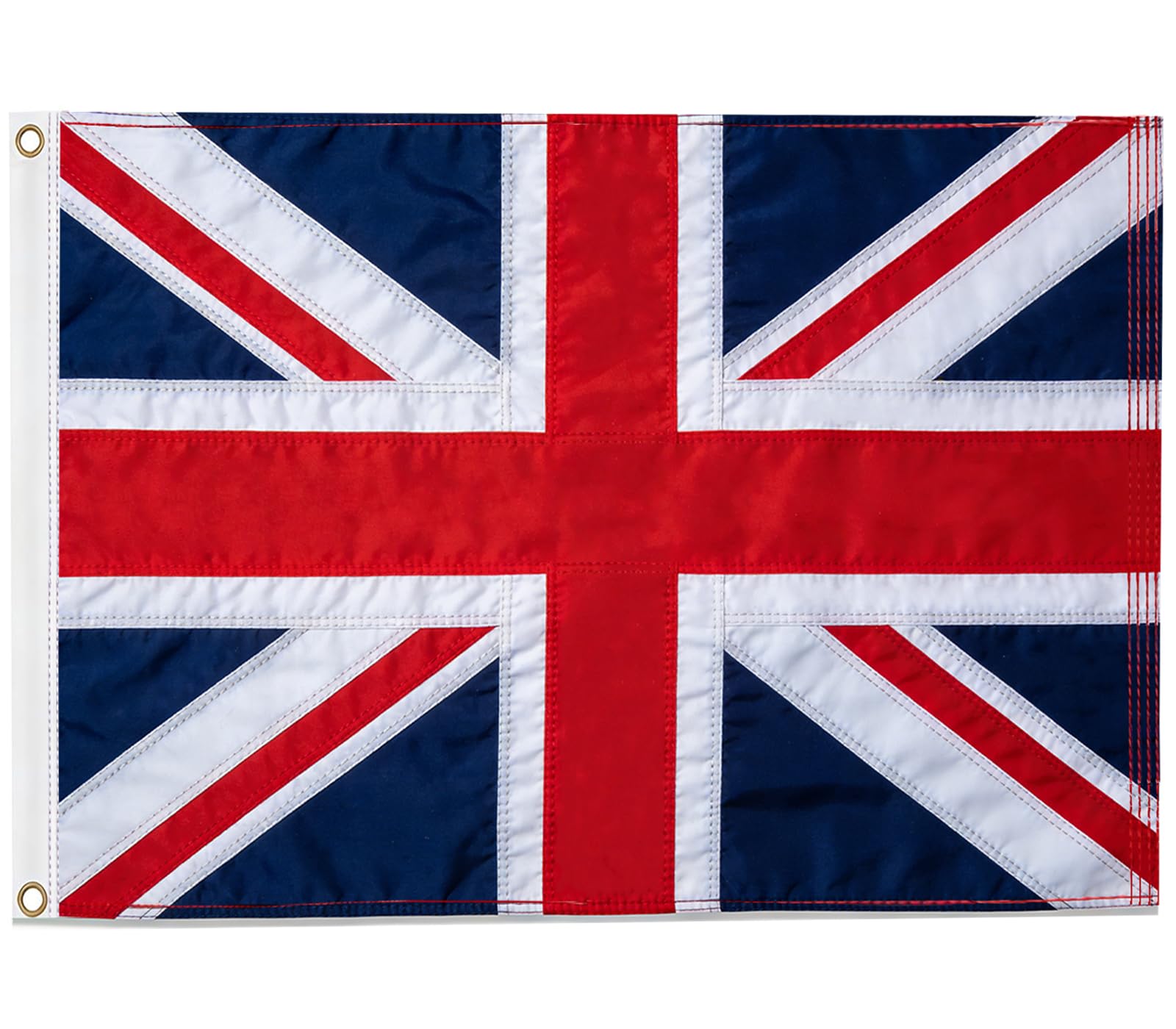 Union Jack Flags 3ft x 2ft - Sewn Stripes Double Sided Heavy Duty British Flag, UK Flag Sewn Oxford Fabric with Brass Eyelets for Party Outdoors Indoors Garden Decorations