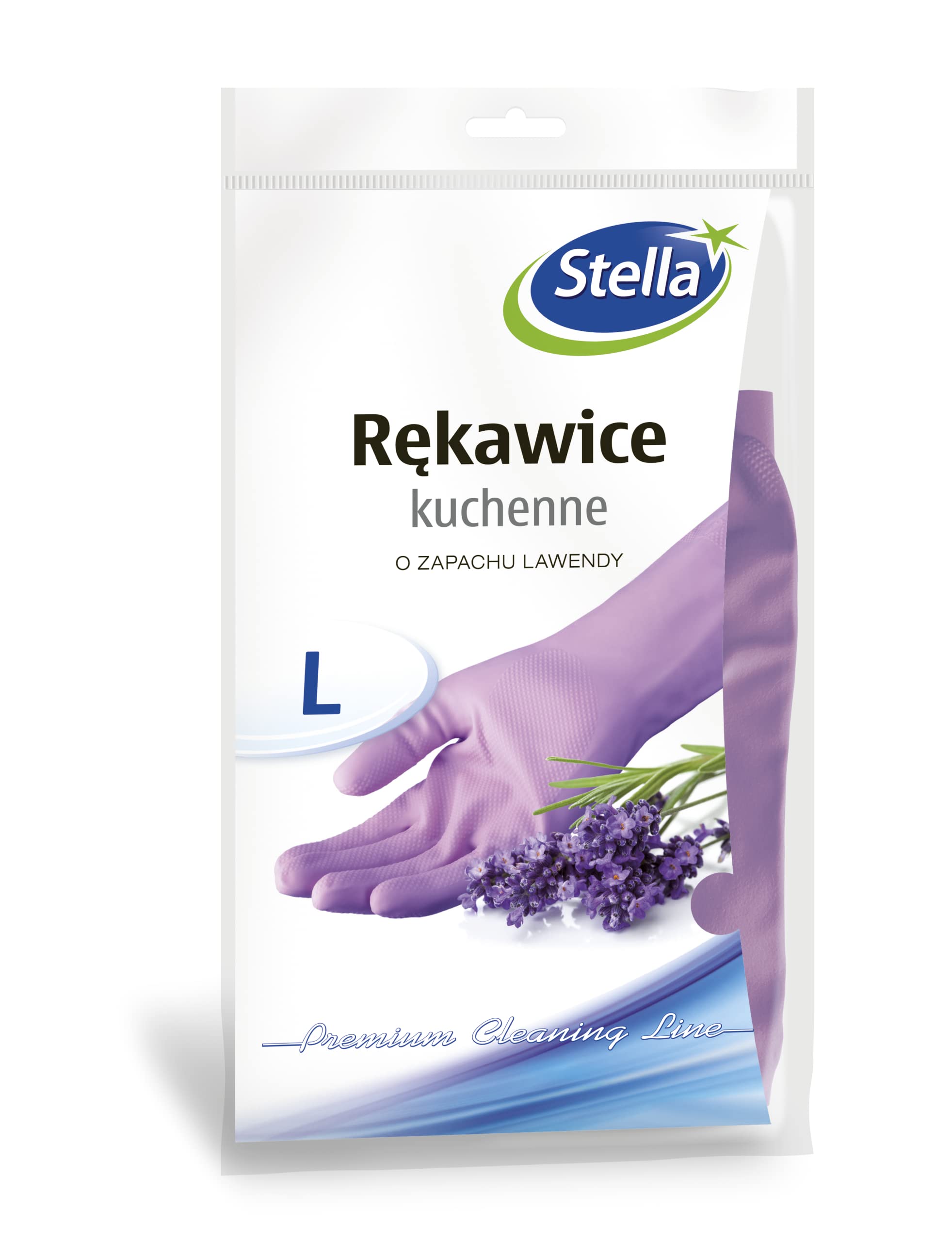 STELLA Rękawiczki gumowe 1 sztuka / 1 para/rozmiar L - zapach lawendy/gumowe rękawice do czyszczenia/domowe kuchnia czyszczenie wodoszczelne rękawiczki/kolor lawendowy - fioletowe