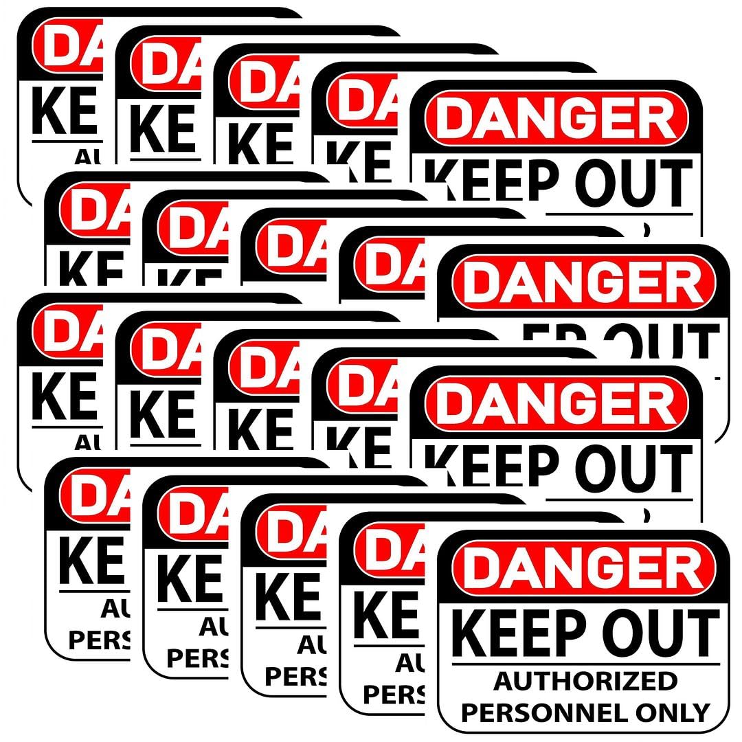 CVANU Danger Keep Out Authorized Personnel Only Warning Safety Self-Adhesive Waterproof PVC Vinyl Sign Sticker Size (7inchX10inch)_Pack of 20 (B0CBPPF24G) Amazon Price History, Amazon Price Tracker