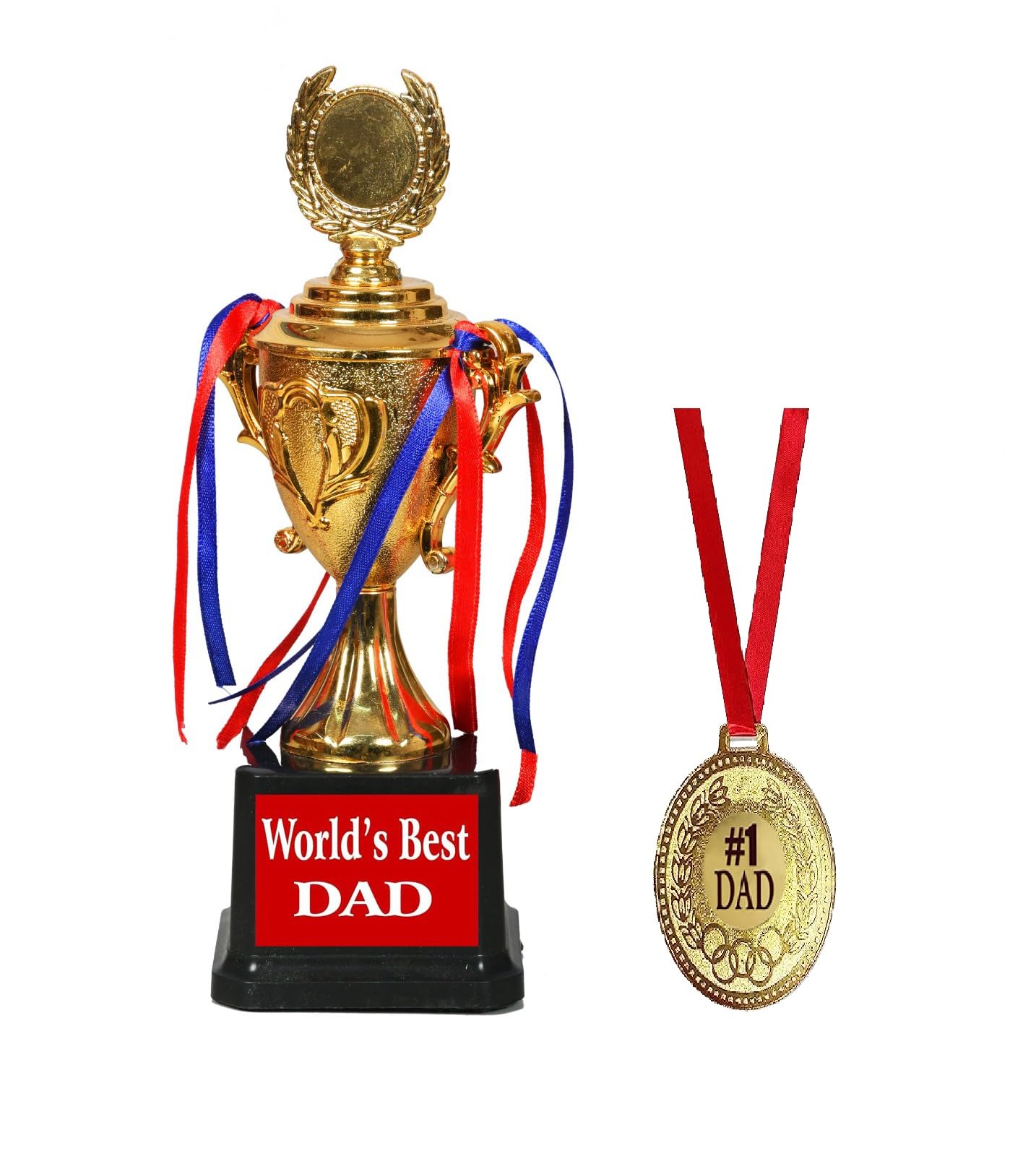 Gift for Worlds Best Dad Trophy WITHWorlds Greatest Dad CertificateCARD/Best dad Trophy with DAD Card/Trophy with DAD Card (Trophy+Dad Medal, Trophy+Dad Card-C) (B0D5VW1TSC) Amazon Price History, Amazon Price Tracker