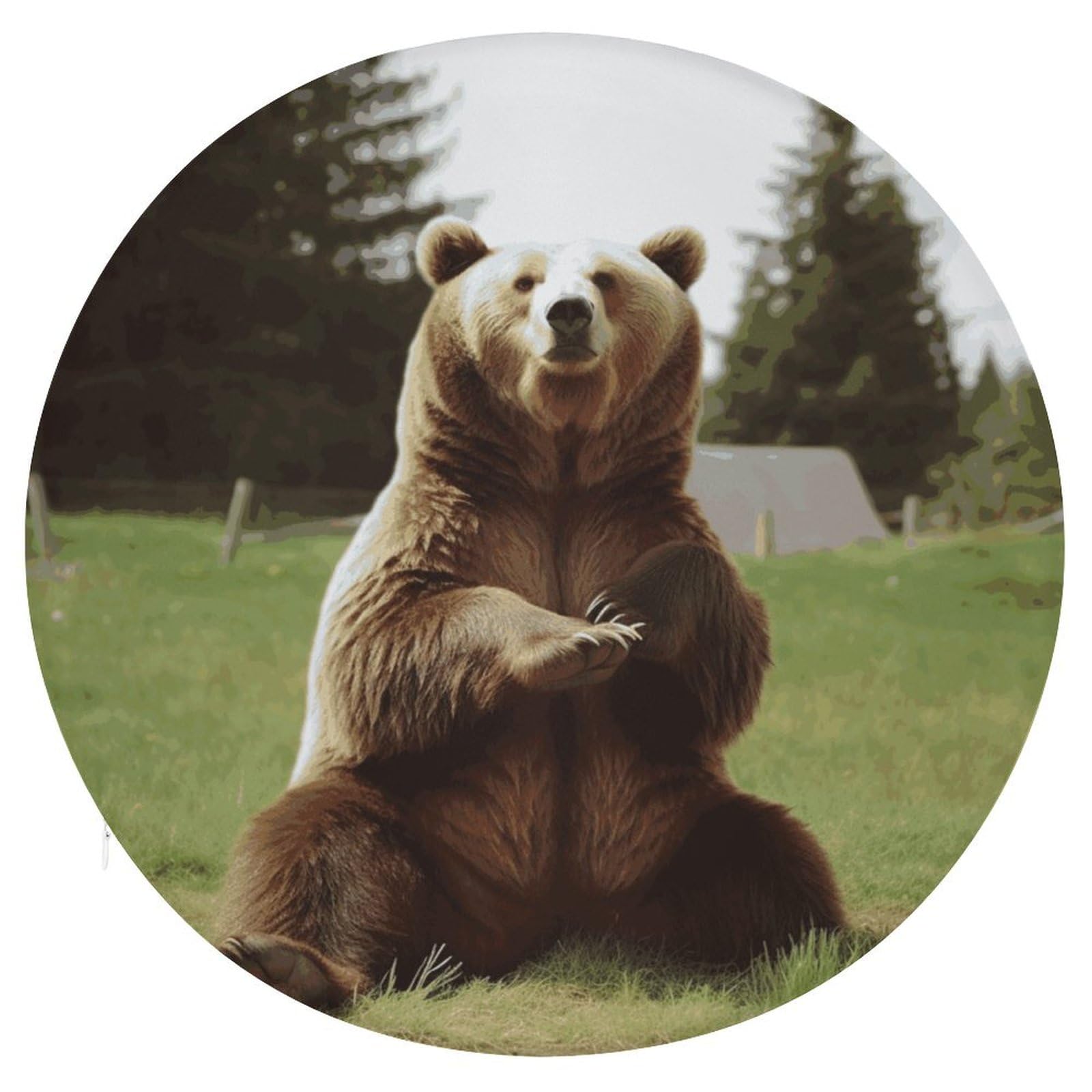 Coussin de sol de méditation rond 39cm en mousse à mémoire de forme Hi Bear