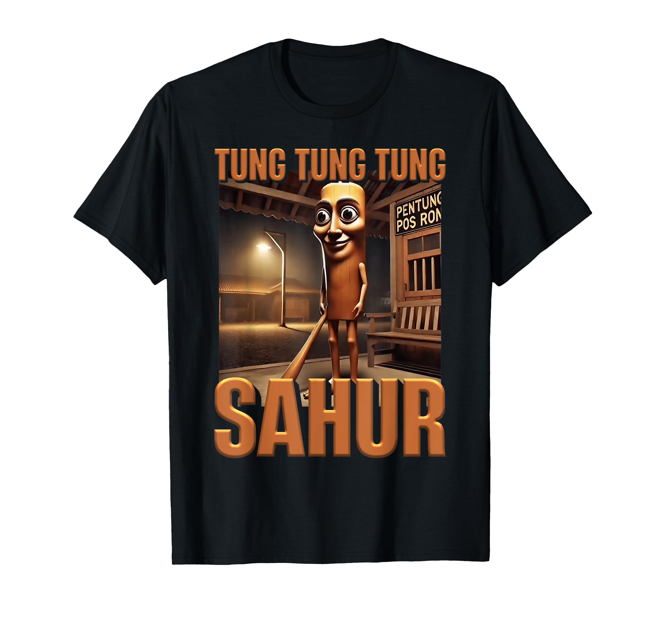 LaoZan Kinder T-Shirt Baumwolle - Cartoon Print Mit TUNG TUNG SAHUR Design