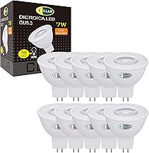 CLAR - GU 5.3 LED Warm White, MR16 12 V Halogen Replacement, LED Spotlight, 7 W 3000ºK (Pack of 10)