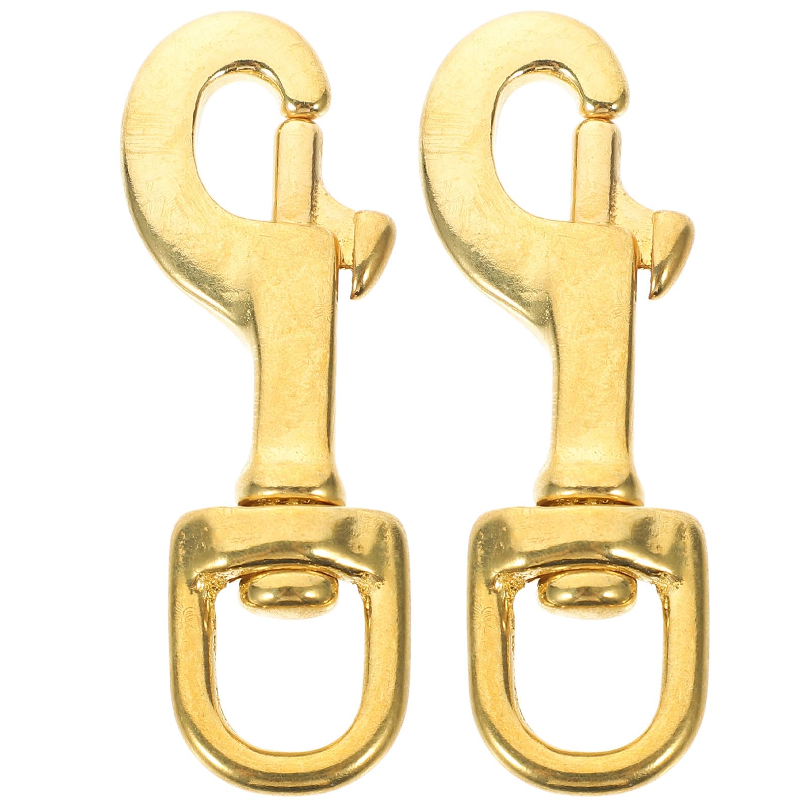 BESTonZON 2pcs Brass Swivel Snap Hooks Flag Pole Rope Trigger Clips for Bag Pet Leash Keychain Attachment-image-7