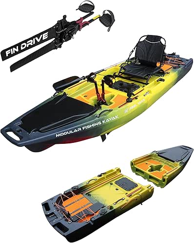 Reel Yaks Rocket Modular Fishing Kayak - 9.8ft Lightweight, Sit