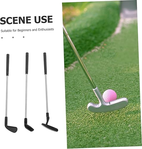 Miniatura 7 de 1 juego de palos de golf con pelotas de golf de escritorio para todas las edades, para diversión familiar, decoración de casa de muñecas y