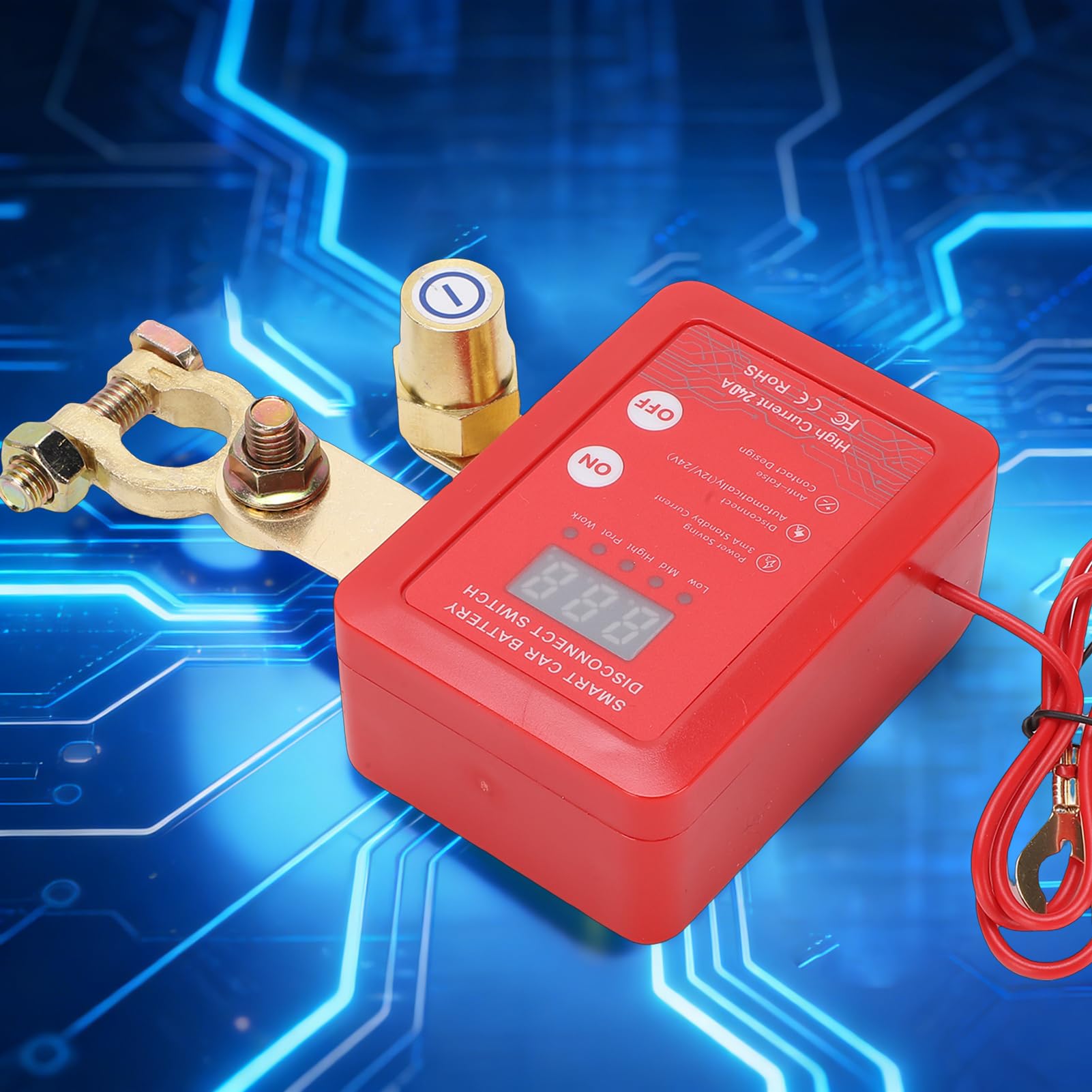 Interruptor Inteligente de Desconexión de Batería 12V 24V Pantalla Digital con Control Remoto y Control Manual para Automóviles, SUV y Vehículos Eléctricos Fabricado en Pl (Putrefacción)