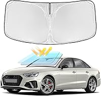 Vista 127 de Parasol de 4 capas para parabrisas, ajuste personalizado, tela 240T, parasol retráctil que bloquea los rayos ultravioletas, accesorios para automóvil
