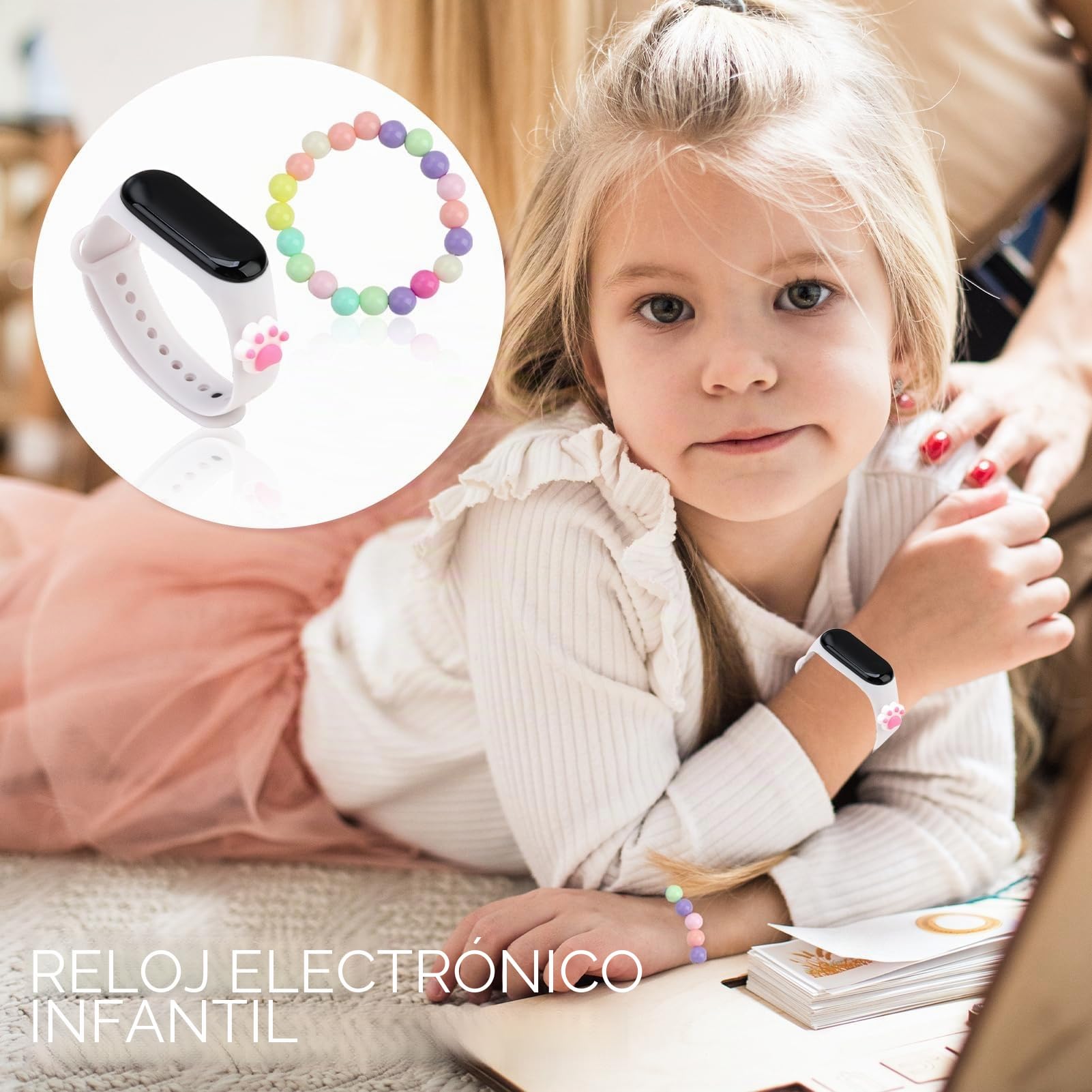 Reloj digital deportivo infantil con correa de silicona impermeable para niños 6-15 años