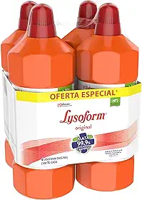 Lysoform Original, Desinfetante Líquido, Limpeza Casa, 4 unidades de 1L cada