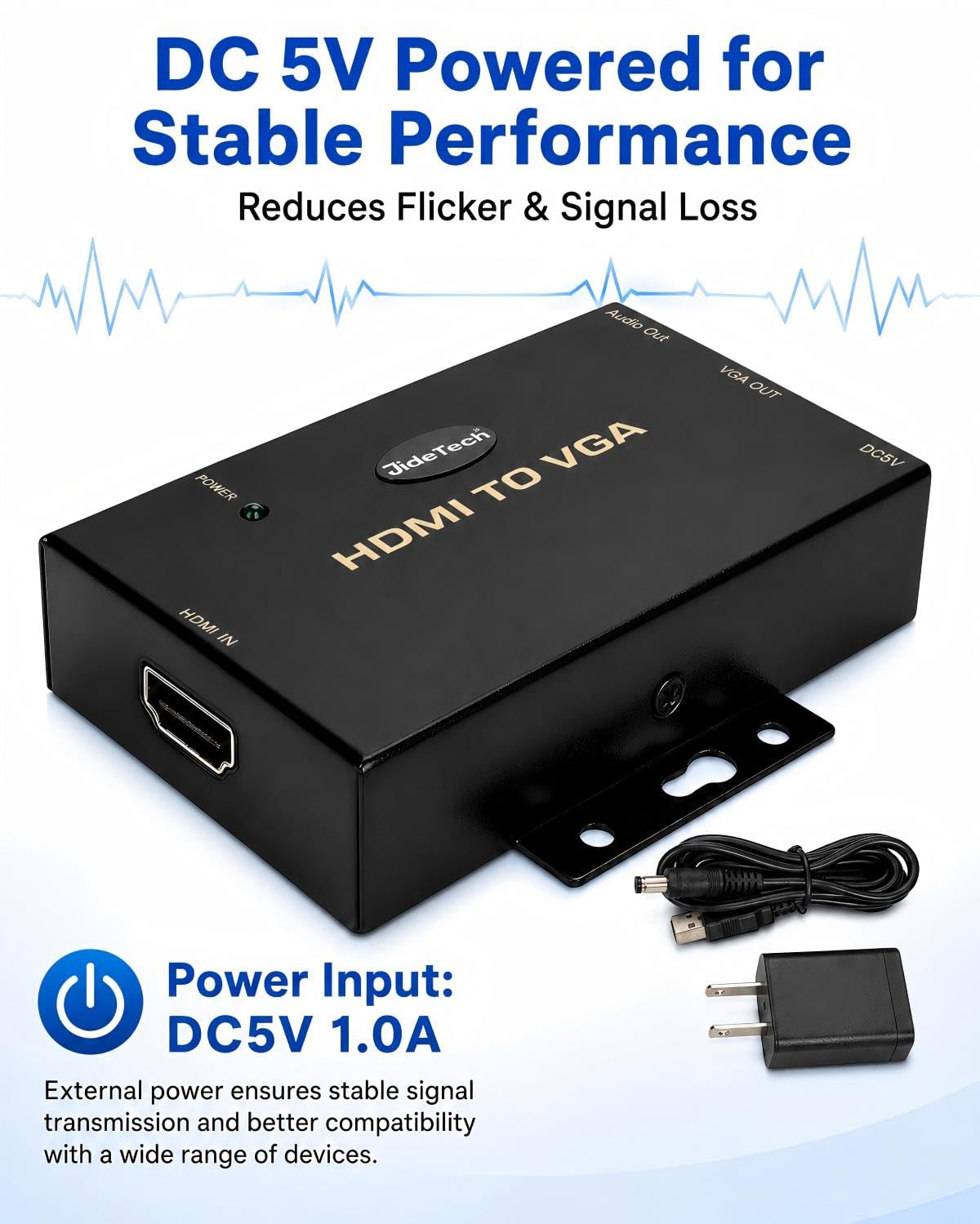 その他 Digitogo HDMI to VGA Converter CV-HV101A Amazon.com: JideTech HDMI to VGA Converter with Audio, 1080P