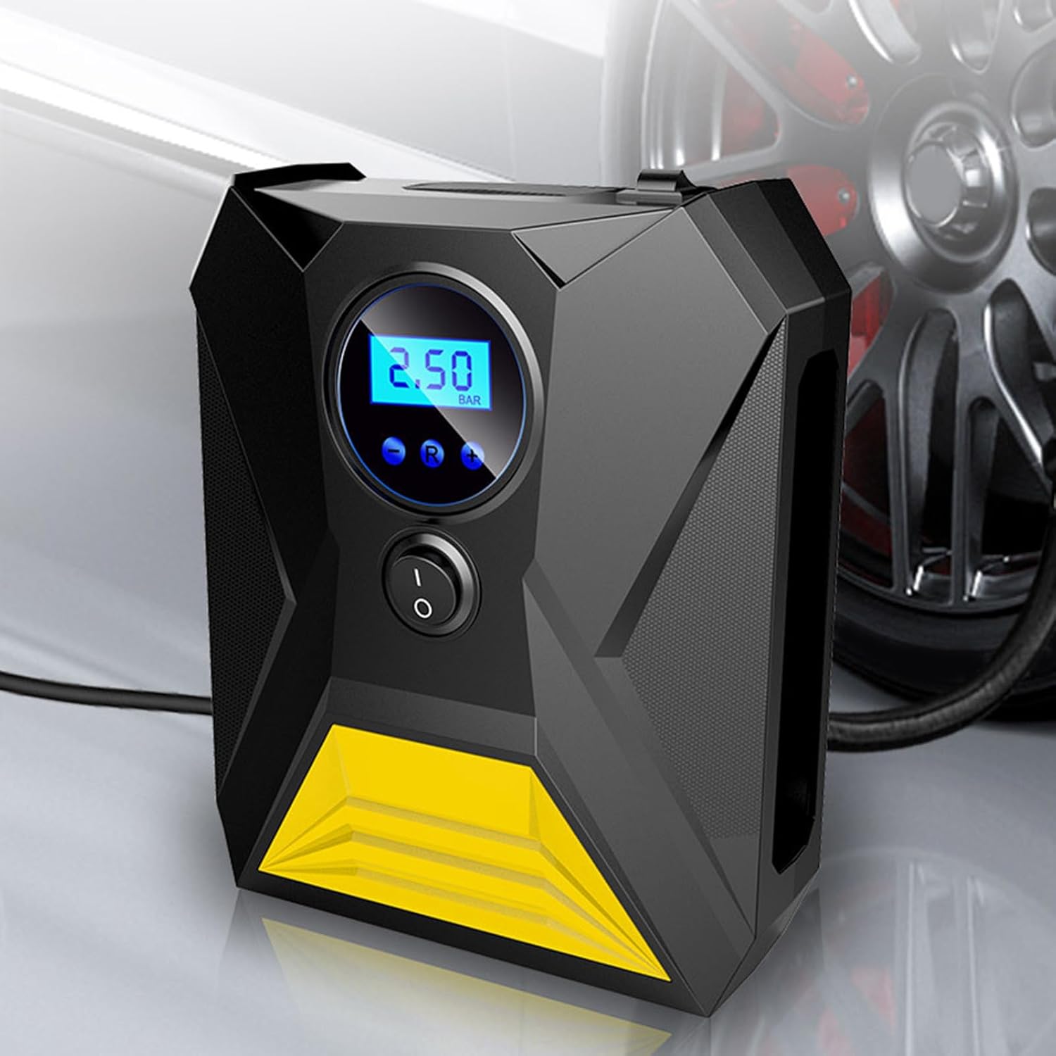 Tire Inflator Electric Portable Car Air Compressor with LED Light Digital 12VDC Auto for Balls