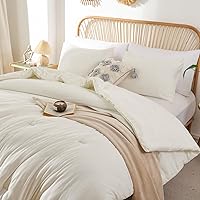 Vista 265 de ROSGONIA Juego de edredón tamaño Queen, color gris carbón, 3 piezas (1 edredón gris oscuro y 2 fundas de almohada) para todas las estaciones, ropa