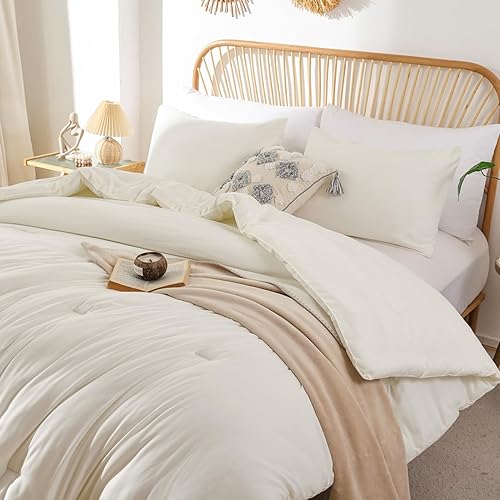 Miniatura 265 de ROSGONIA Juego de edredón tamaño Queen, color gris carbón, 3 piezas (1 edredón gris oscuro y 2 fundas de almohada) para todas las estaciones, ropa