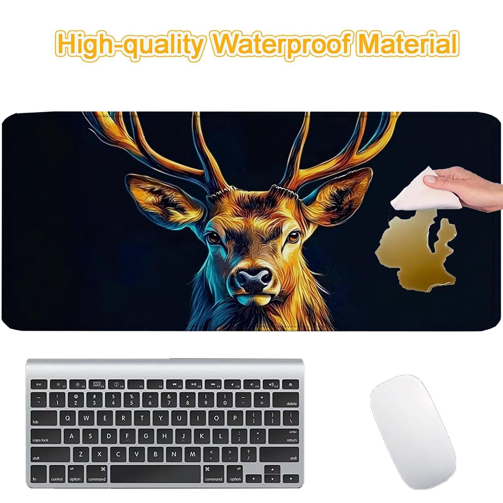 Tappetino Mouse 900x450mm | Superficie Ultra-Liscia | nero 0-z294