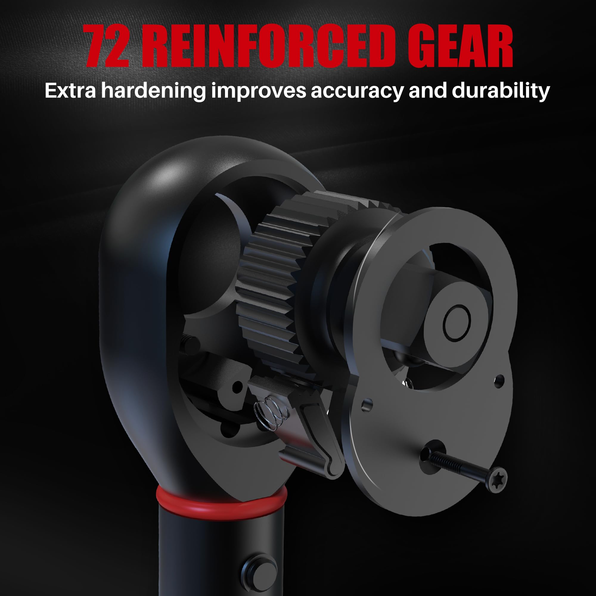Llave dinamométrica de 1/4 pulgadas, 20-240 en Lb/2.3-27.1 Nm, llave dinamométrica ajustable de 72 dientes de doble dirección, con escalas de doble rango, alta precisión del 3% para reparación