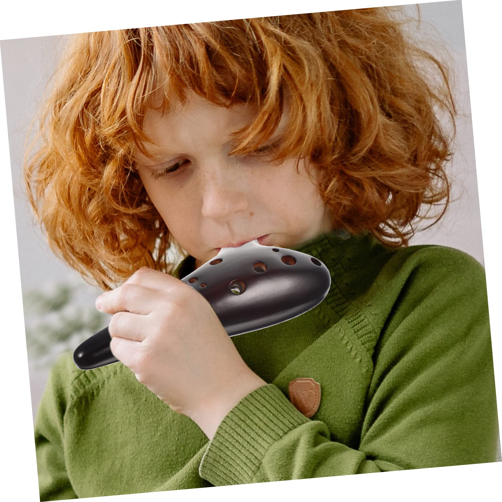 HANABASS 1 Set Ocarina Beginner Instrument Lightweight Pottery Ocarina present for Music Learners Easy to Play with Rich Resonance for Adults